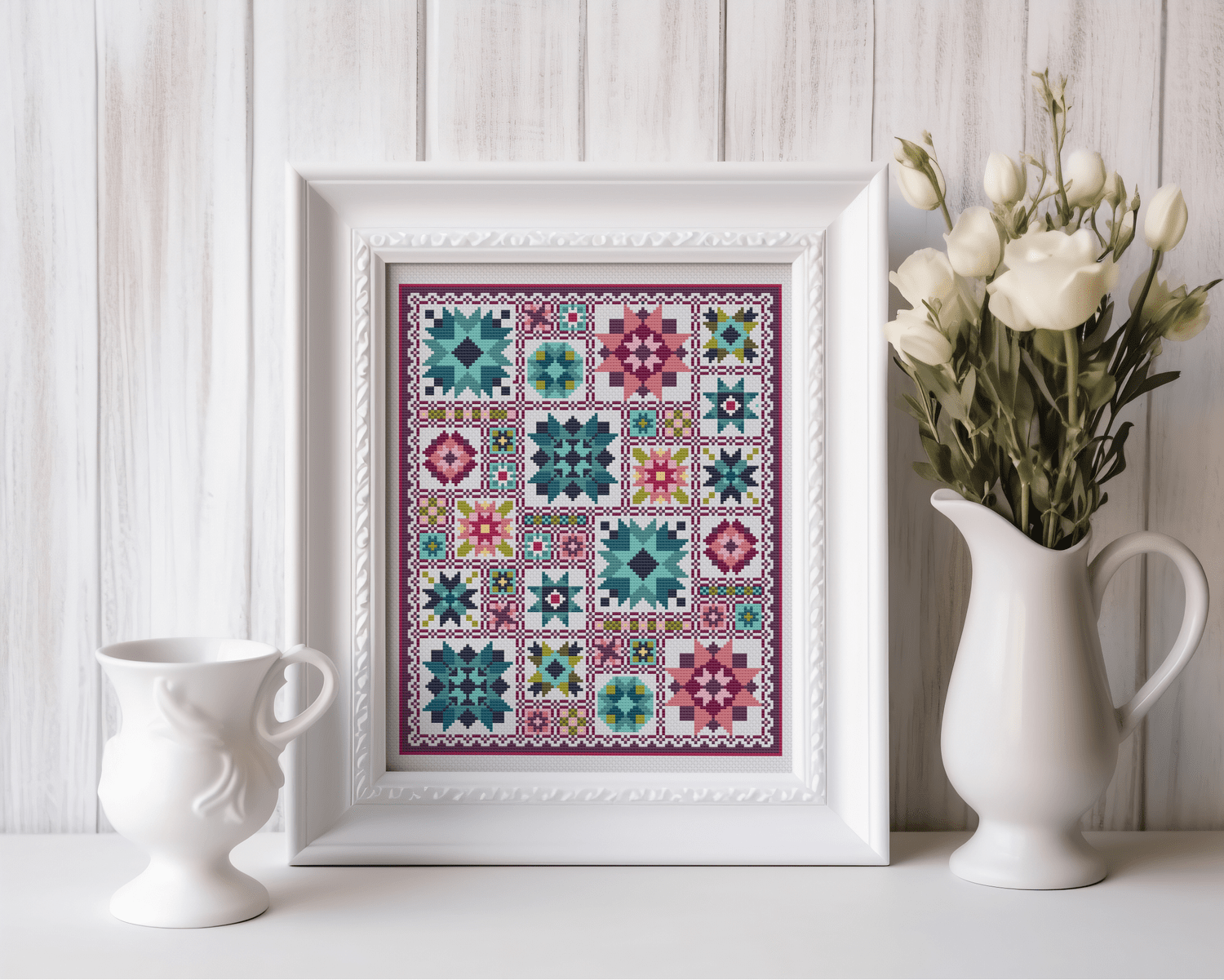 Flower Farm Sampler Cross Stitch Pattern - Print Edition — Cora's